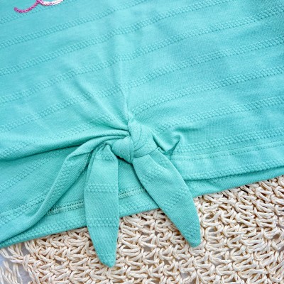 Conj. Blusa Love com Amarração e Short - Verde